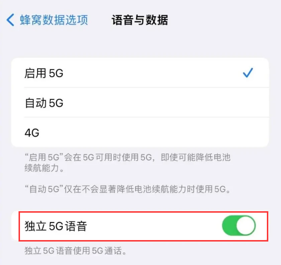 牡丹江苹果14维修分享iPhone 14 Pro如何开启VoNR 